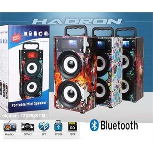 HADRON HD-7061 MÜZİK KUTUSU ŞARJLI BLUETOOTH FM/USB