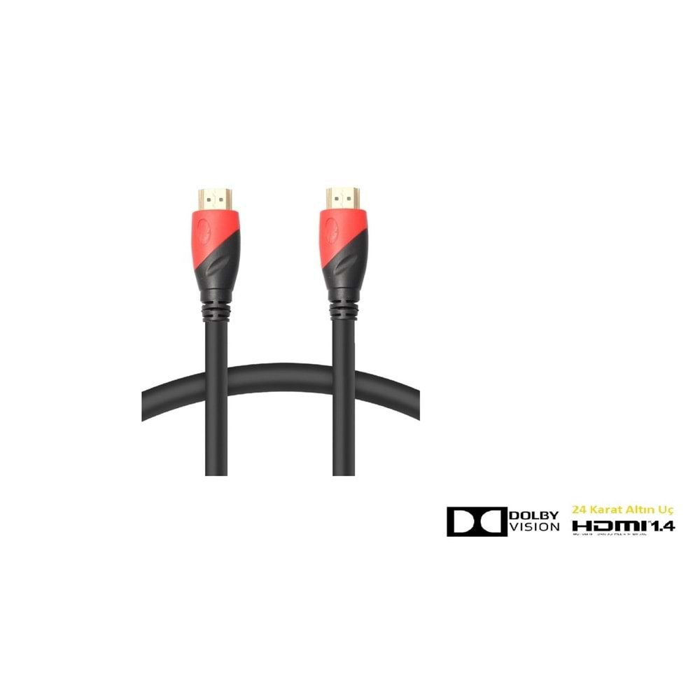 HYTECH HD-HDM5 HDMI 5 MT ALTIN UÇLU 24K - 3D KABLO