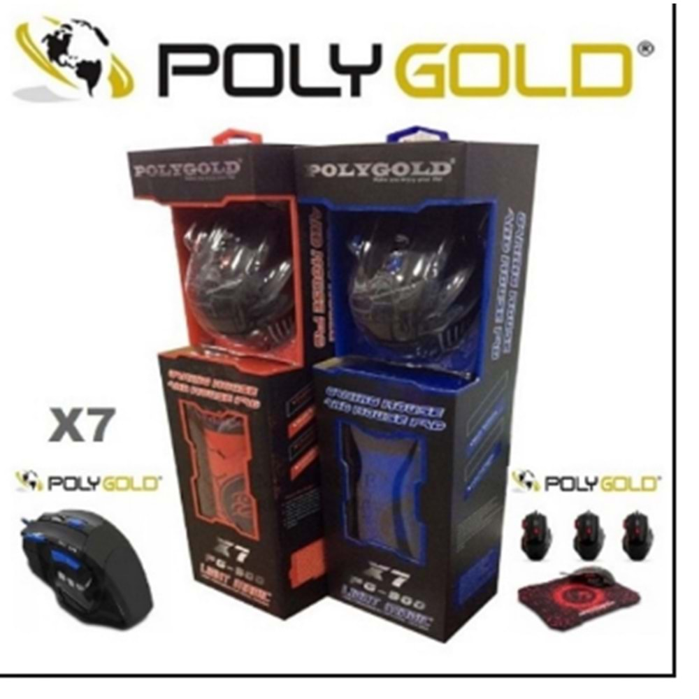 POLYGOLD PG-903 OYUNCU MAUSE PADLI X7 SET