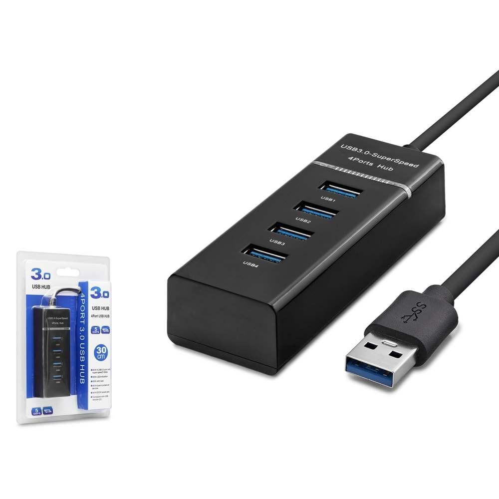 HADRON HDX7002(145) 2.0 4 PORT 27CM USB HUB