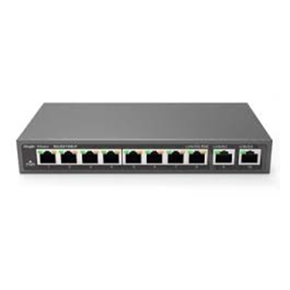 RUIJIE RG-ES110D-P 8 PORT 100MBPS+2 UPLINK PORT 1000MBPS YÖNETİLEMEZ SWITCH