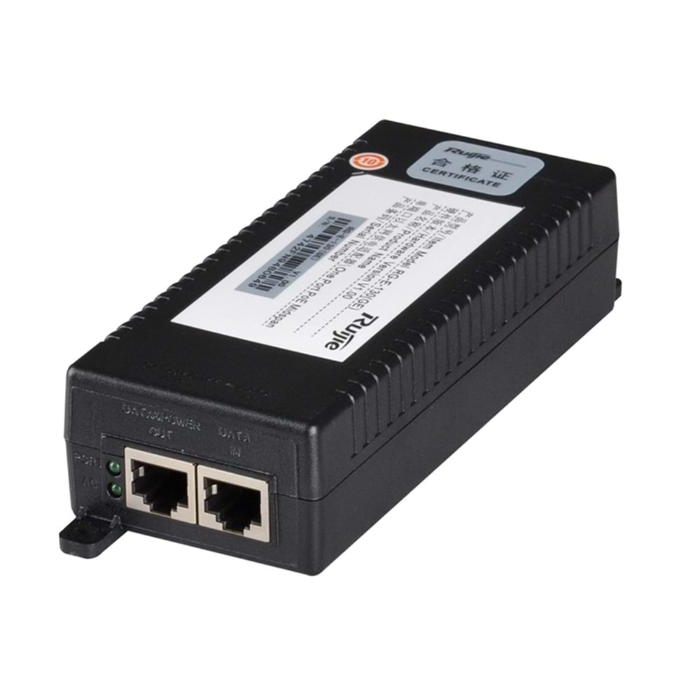 RUIJIE RG-E-130(GE) 1 PORT (1000BASE-T,POE+/802.3AT) POE ADAPTER